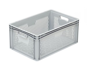 Basicline 600x400x270 perforowany kontener transportowy