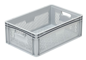 Basicline 600x400x220 perforowany kontener transportowy