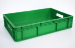 Skrzynka plastikowa Euro 130-1 pełna zielony 60x40x13  UO