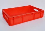 Skrzynka plastikowa Euro 130-1 pełna 60x40x13 czerwona UO