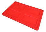 Pokrywa plastikowa do pojemników Euro 60x40 czerwona