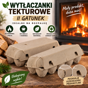 Wytłaczanki tekturowe II gatunek – rozpałka do kominka, pieca, ogniska”.-paleta