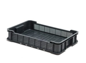 OZN Niska skrzynka plastikowa na owoce 600x400x116